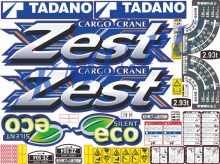 Комплект наклеек для КМУ Tadano Zest 500